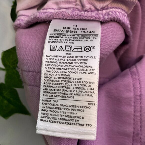 GAP‎ KIDS Girl's 70s Flare High Rise Purple Jeans Size 14 - Picture 5 of 5